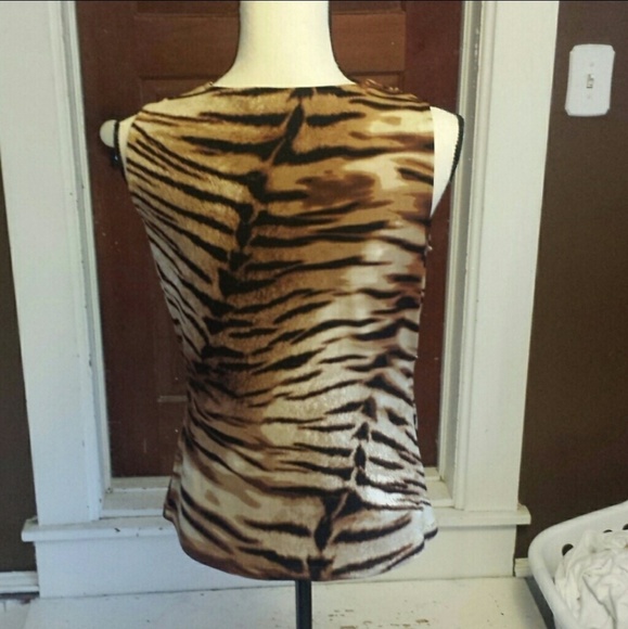 Animalistic Calvin Klein sleeveless blouse small - Picture 3 of 4